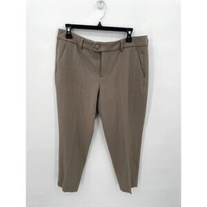 LIVERPOOL Cropped Straight Leg Khaki Trouser Pants // 10